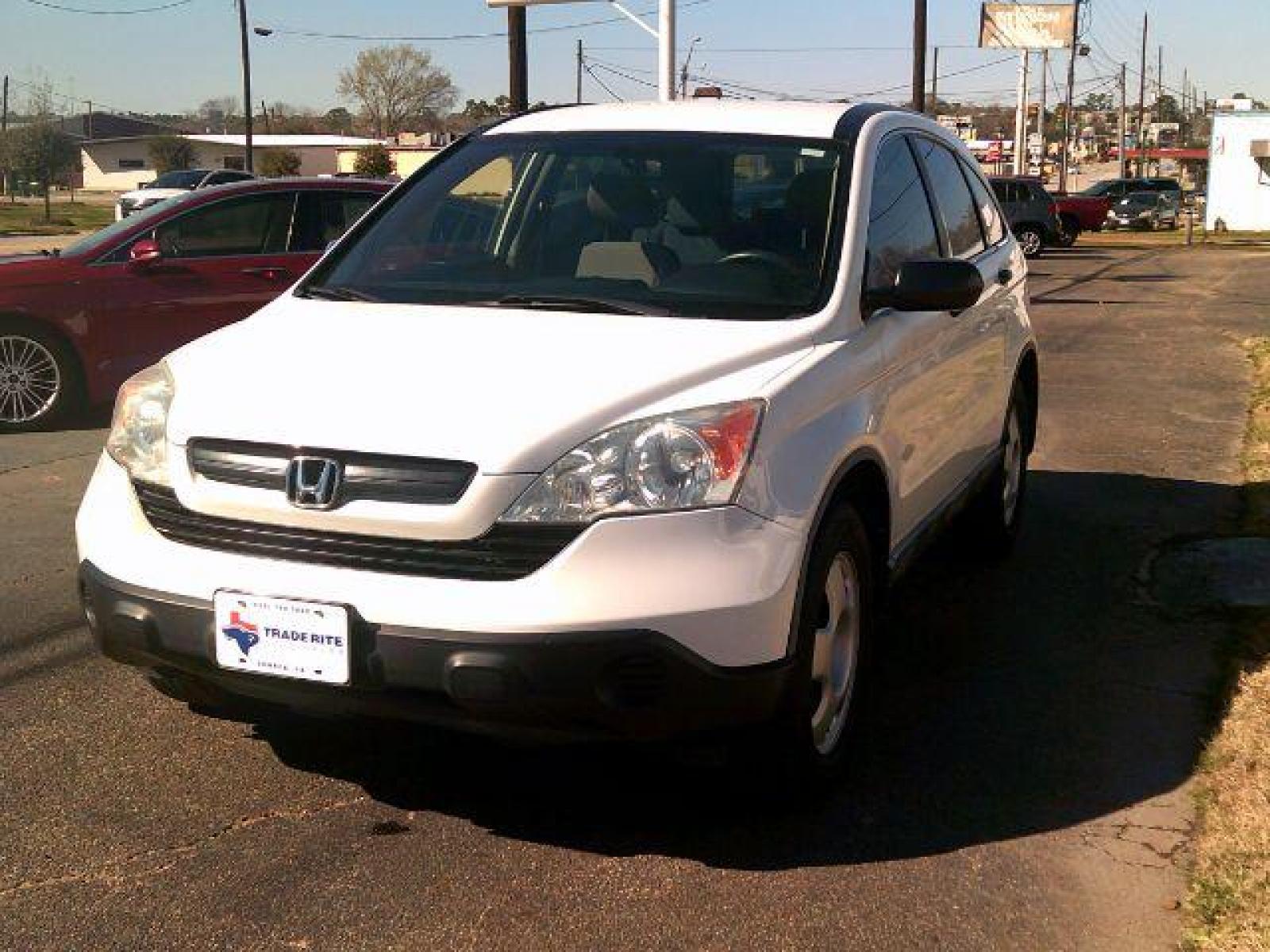 2008 Taffeta White /Black Cloth Interior Honda CR-V LX 2WD AT (3CZRE38368G) with an 2.4L L4 DOHC 16V engine, 5-Speed Automatic transmission, located at 116 N. Frazier Street, Conroe, TX, 77301, (936) 647-0690, 30.308662, -95.460480 - Photo #2