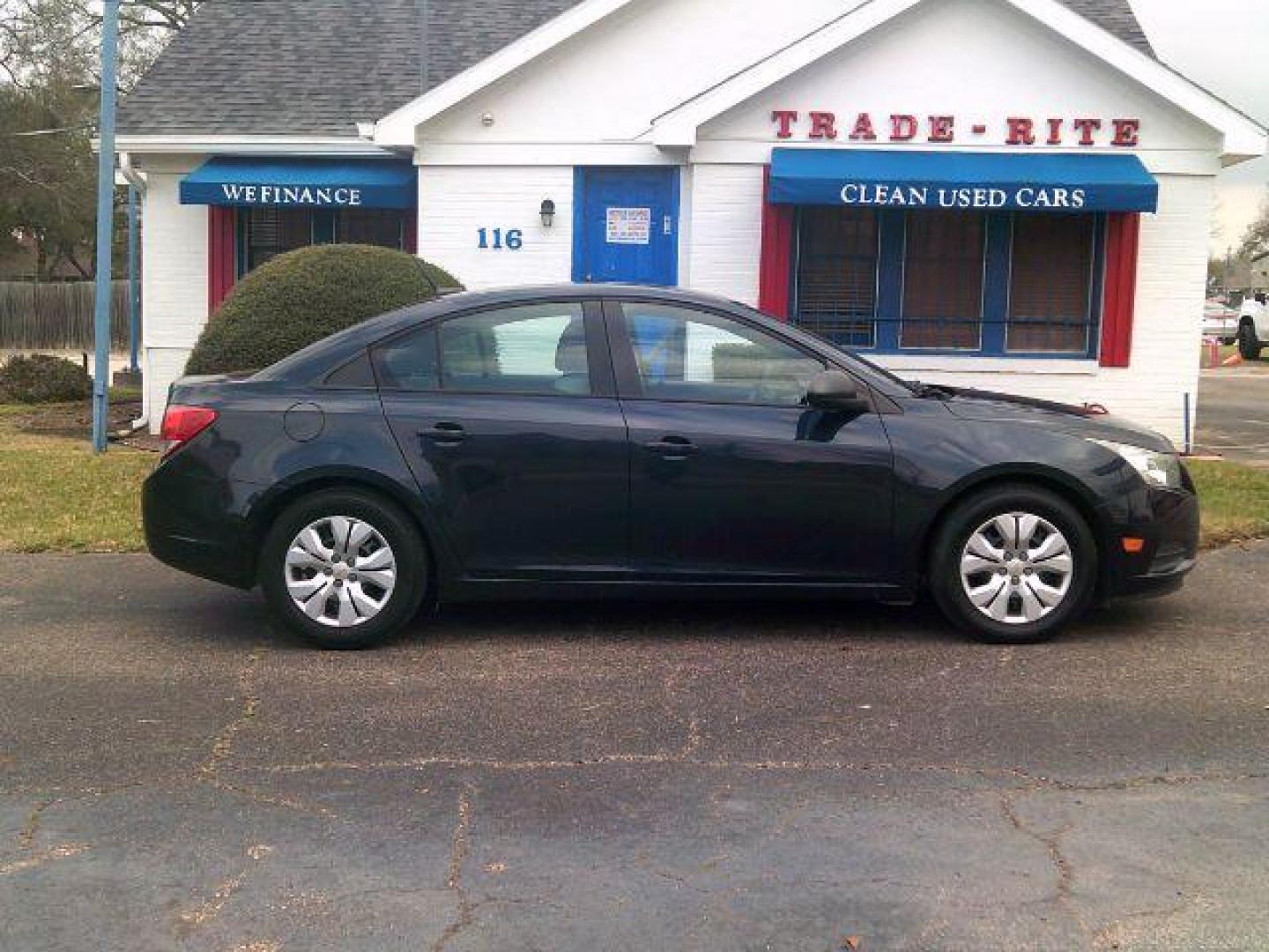 2014 Blue Ray Metallic /Jet Black/Medium Titanium Chevrolet Cruze LS Auto (1G1PA5SHXE7) with an ECOTEC 1.8L I-4 DOHC engine, 5-Speed Automatic transmission, located at 116 N. Frazier Street, Conroe, TX, 77301, (936) 647-0690, 30.308662, -95.460480 - Photo#0
