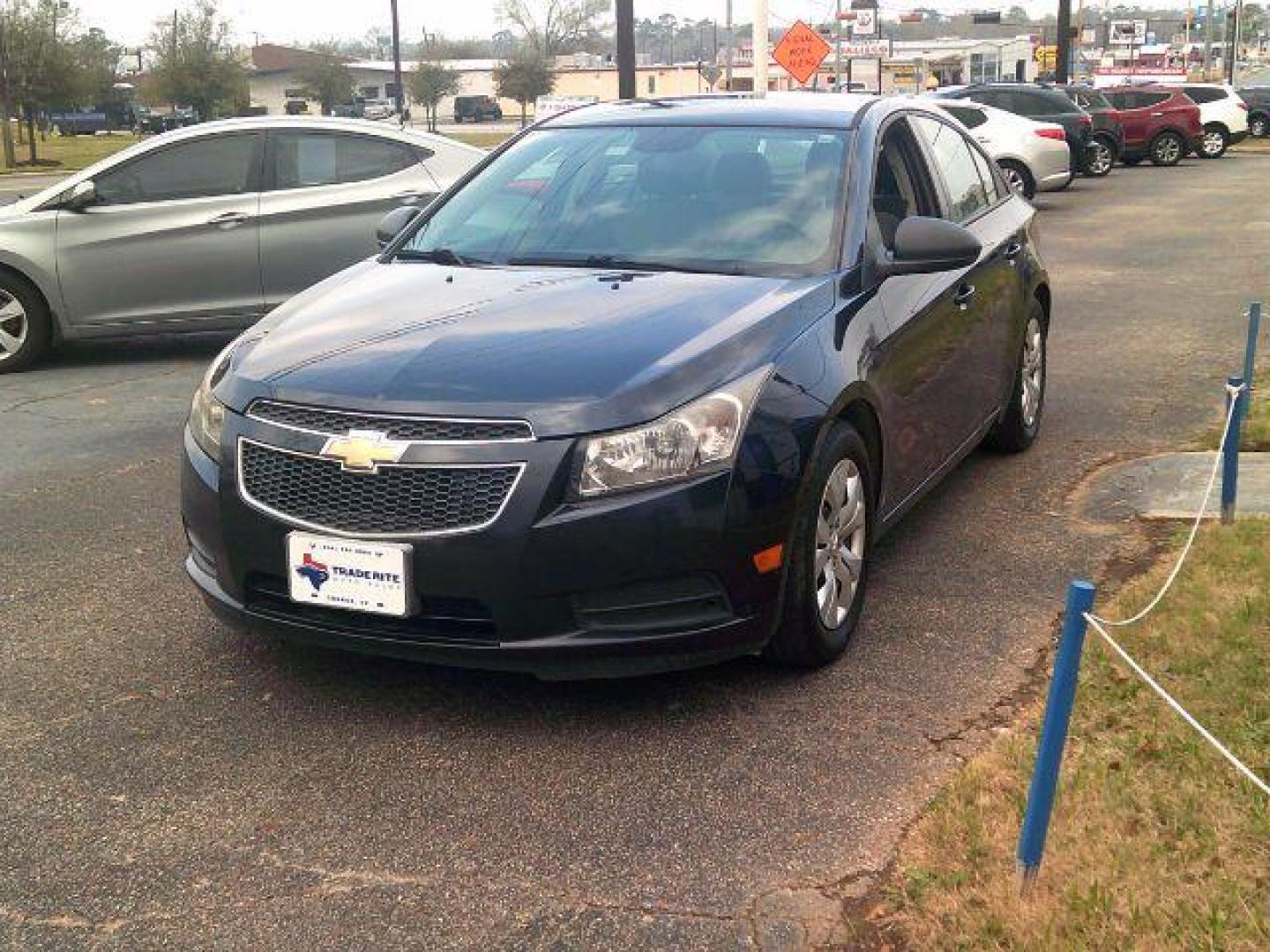 2014 Blue Ray Metallic /Jet Black/Medium Titanium Chevrolet Cruze LS Auto (1G1PA5SHXE7) with an ECOTEC 1.8L I-4 DOHC engine, 5-Speed Automatic transmission, located at 116 N. Frazier Street, Conroe, TX, 77301, (936) 647-0690, 30.308662, -95.460480 - Photo#2